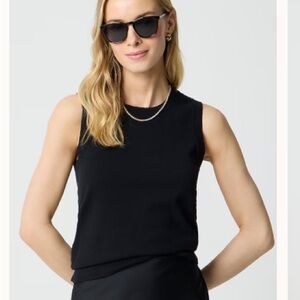 J. Crew Jackie Shell Black Sleeveless Vest Size M Cotton Sweater Vest Top
